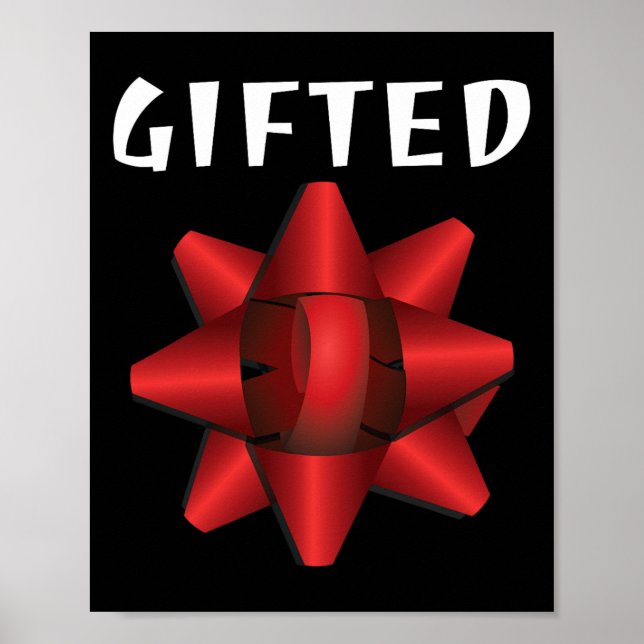 Christmas Gift Bow Present Ribbon Gifted  Poster (Front)