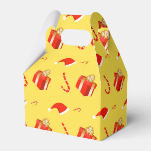 Christmas gift box Santa hat candy cane