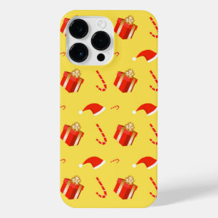 Christmas gift box Santa hat candy cane iPhone 14 Pro Max Case