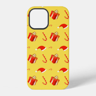 Christmas gift box Santa hat candy cane iPhone 12 Case
