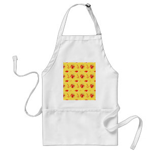 Christmas gift box Santa hat candy cane Standard Apron
