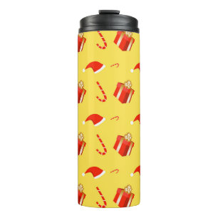 Christmas gift box Santa hat candy cane Thermal Tumbler