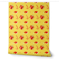 Christmas gift box Santa hat candy cane