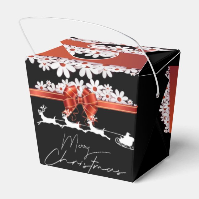 Christmas gift box with tape and dad Noel (Back Side)