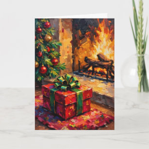 Christmas Gift by the Fire Card