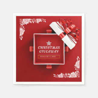 Christmas gift card napkin