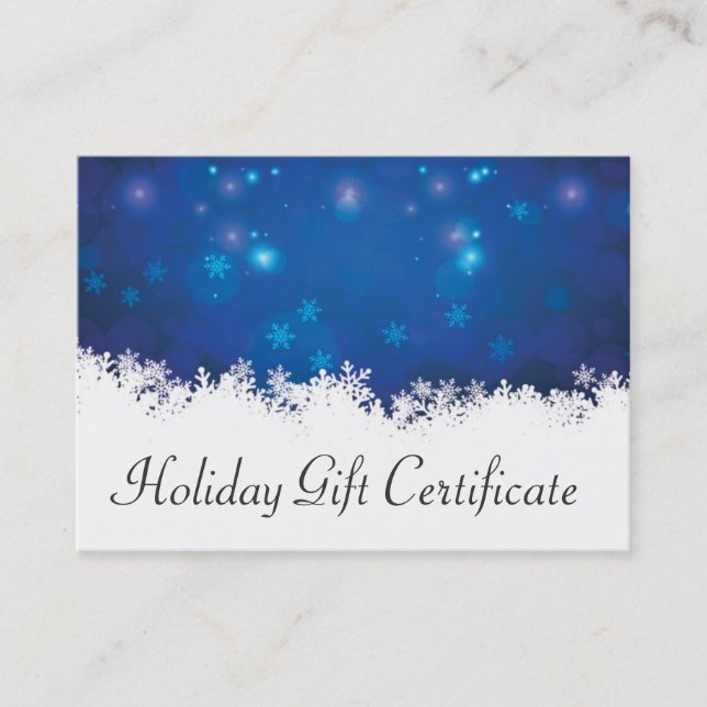 Christmas gift certificate (Front)