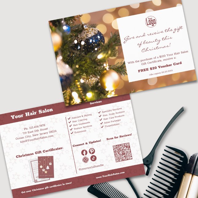 Christmas Gift Certificate Promotional Flyer (Christmas Gift Certificate Promotional Flyer)