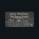 Christmas gift chalkboard Christmas  address label<br><div class="desc">After all the work and stress, tell them you have a new address! There is no better ( and easier!) way to spread the news than adding this label to your Christmas post. There are many different cards available, so pick the design and wording you like. Browse the store or...</div>