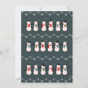 Christmas Gift   Cute Snowman Through The Snow Invitation