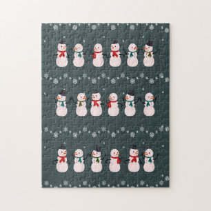 Christmas Gift   Cute Snowman Through The Snow Jigsaw Puzzle