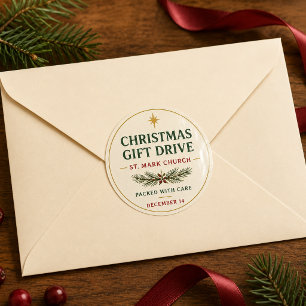 Christmas Gift Drive Church Envelope Seal