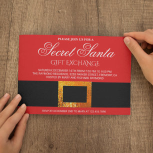 Christmas Gift Exchange Party Secret Santa Invite
