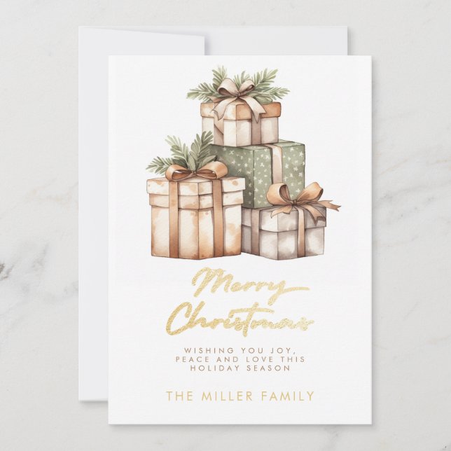 Christmas Gift Exchange White Elephant Holiday Card (Front)