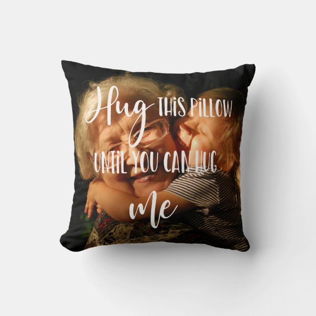 Christmas gift for grandparent photo hug cushion (Front)