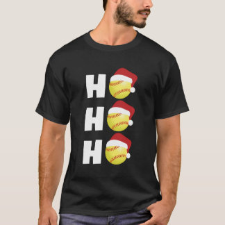 Christmas Gift For Softball Player Coach 'Ho Ho Ho T-Shirt