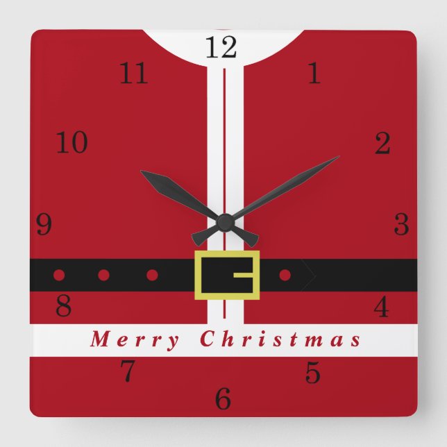 Christmas Gift Funny Santa Design Wall Clock (Front)