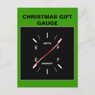 Christmas Gift Gauge Holiday Postcard