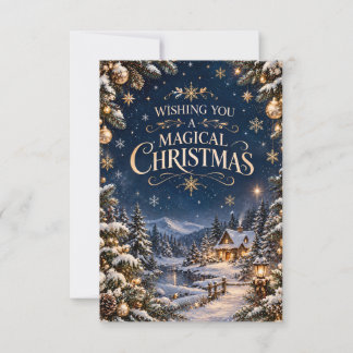 Christmas gift-giving and holiday celebrations. thank you card
