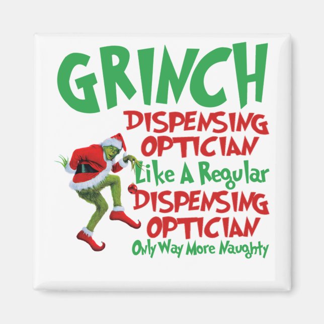 Christmas Gift Ideas - Naughty Dispensing Optician Magnet (Front)