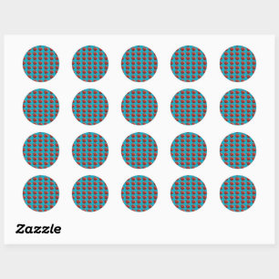 Christmas gift illustration  classic round sticker