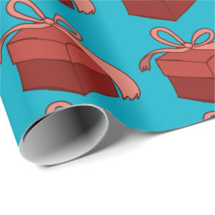 Christmas gift illustration wrapping paper