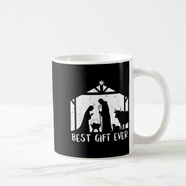 Christmas Gift Jesus Nativity Christian Men Women  Coffee Mug (Right)