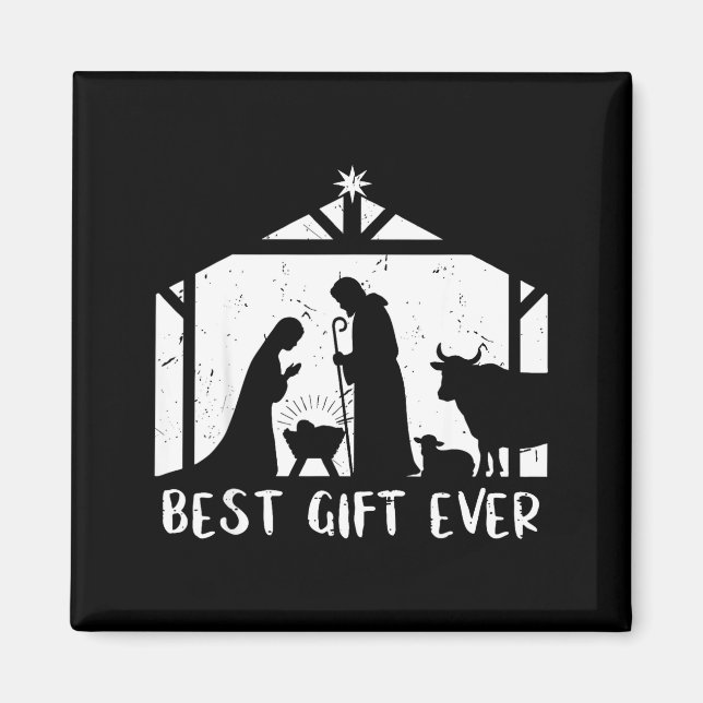 Christmas Gift Jesus Nativity Christian Men Women  Magnet (Front)