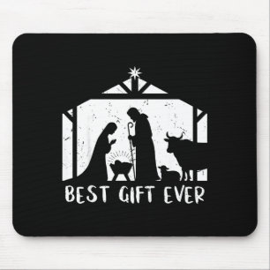 Christmas Gift Jesus Nativity Christian Men Women  Mouse Pad