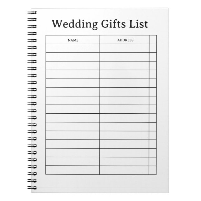 Christmas Gift List Notepad Notebook (Front)