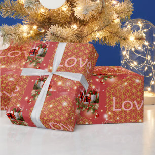 Christmas gift love flower of life Geschenkpapier Wrapping Paper