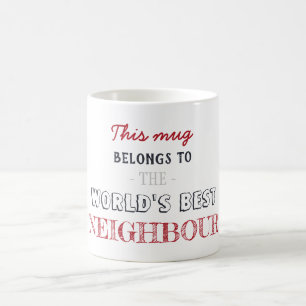 Christmas Gift Minimalist Best Neighbour Coffee Mug