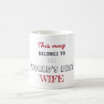 Christmas Gift Minimalist Best Wife Coffee Mug<br><div class="desc">Christmas Gift Minimalist Best Wife</div>