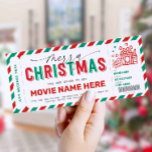 Christmas Gift Movie Night Ticket Voucher Coupon<br><div class="desc">Are you planning to give a surprise Movie Night as a gift but you feel bad for not having anything physical to pack? So this Voucher Template is perfect for you. Text is fully editable, and you can also change colours and position of the graphics to your liking. It also...</div>