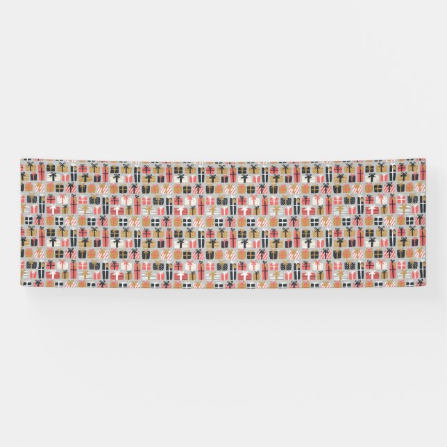 Christmas Gift Pattern Banner (Horizontal)