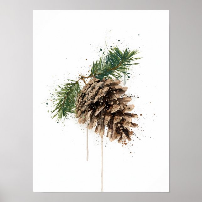 Christmas Gift Pinecone Poster (Front)