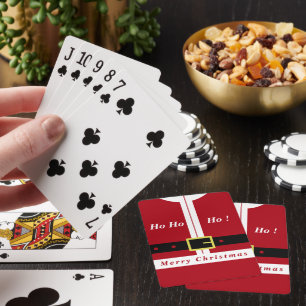 Christmas Gift Playing Cards Funny Santa Design