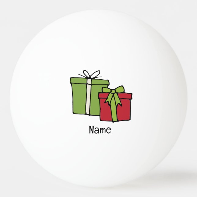 Christmas gift red and green box ping pong ball (Front)