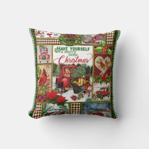 Christmas Gift Red Truck Car Christmas Blanket Cushion