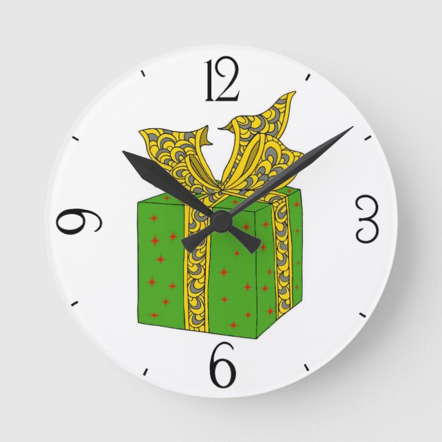 Christmas Gift Round Clock (Front)