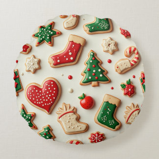 christmas gift round cushion