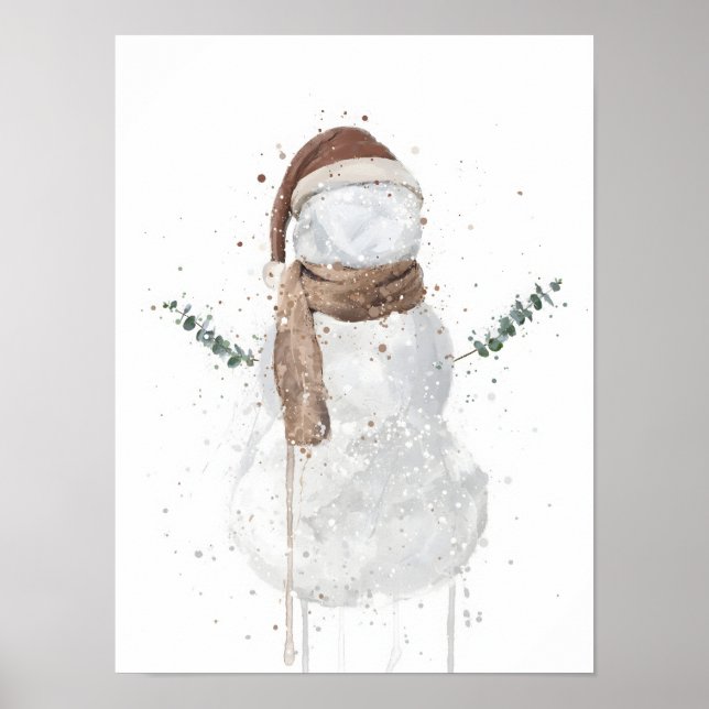 Christmas Gift Snowman Poster (Front)