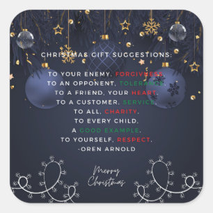 Christmas Gift Square Sticker