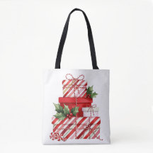 Christmas Gift Stack Candy Cane Stripes