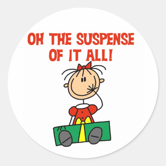 Christmas Gift  Suspense Tshirts and Gifts Classic Round Sticker (Front)