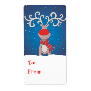 Christmas gift tag blue (to and from)