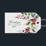 Christmas Gift Tag Floral Watercolor Chalkboard<br><div class="desc">***this design is part of a christmas holiday collection*** _______________________ this design template is fully editable and customisable by you the customer - click personalise further button if you want to move, add, delete or make major changes to the design _______________________ *if you have any DESIGN questions or need more...</div>