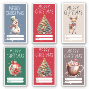 Christmas Gift Tag Labels To/From 