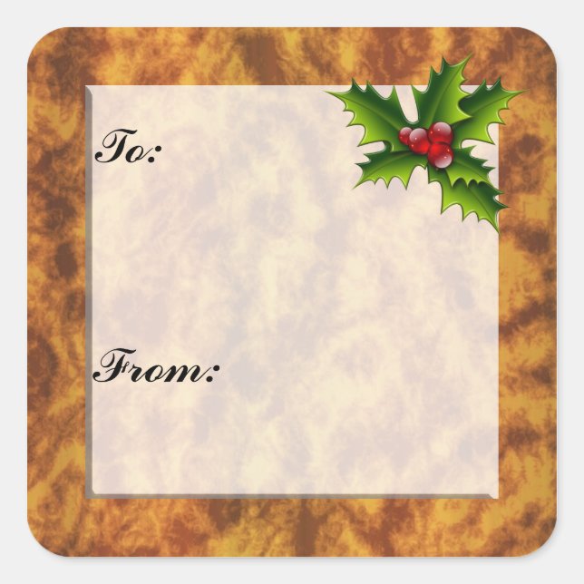 Christmas Gift Tag Sticker (Front)