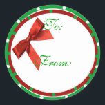 Christmas Gift Tag Sticker<br><div class="desc">Stick this festive sticker on all your Christmas gifts and make them extra special. Customise with your own names, or leave blank to write on.</div>